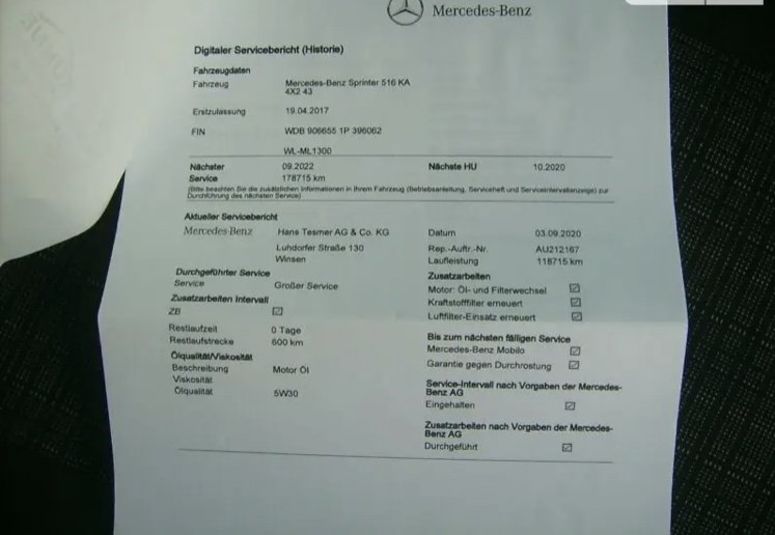 Продам Mercedes-Benz Sprinter груз.. 516 2017 года в Киеве