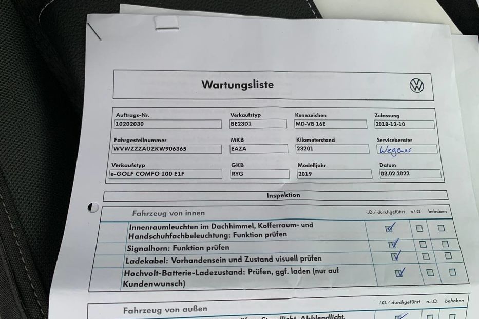 Продам Volkswagen e-Golf 35.8 kWh (136 к.с.) 2019 года в Львове