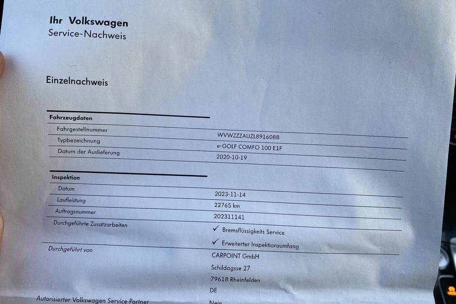Продам Volkswagen e-Golf FULL LED,Безключовий,Камера 2020 года в Львове