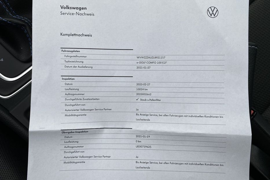 Продам Volkswagen e-Golf Камера Сама паркується  2021 года в Львове