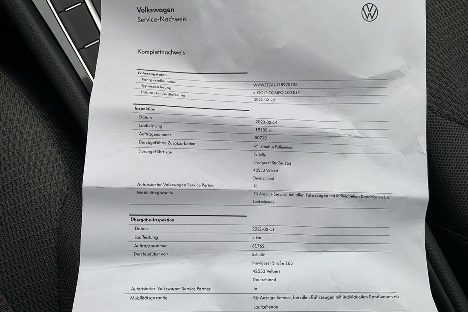 Продам Volkswagen e-Golf 35.8 kWh/136к.с. 2020 года в Львове