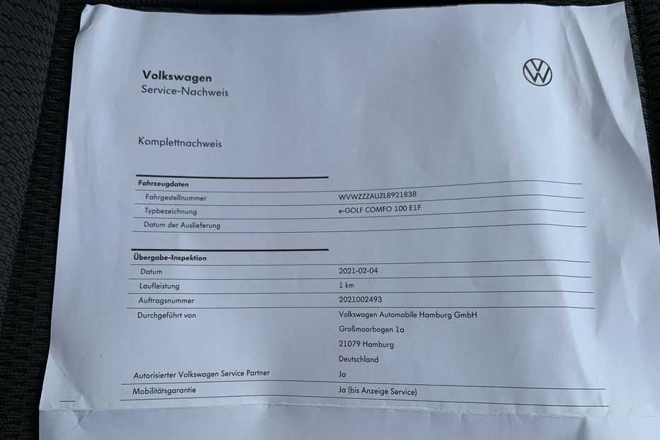 Продам Volkswagen e-Golf ТепловийКамераМертвізониКокпіт 2021 года в Львове