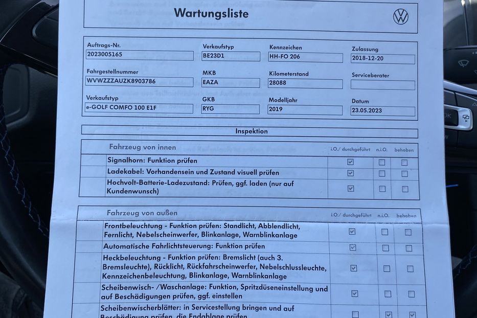 Продам Volkswagen e-Golf 35.8 kWh 100кВт/136 к.с.КОЛЕСА 2019 года в Львове