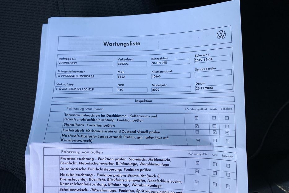 Продам Volkswagen e-Golf ТепловийFullLEDКамераБезключов 2020 года в Львове