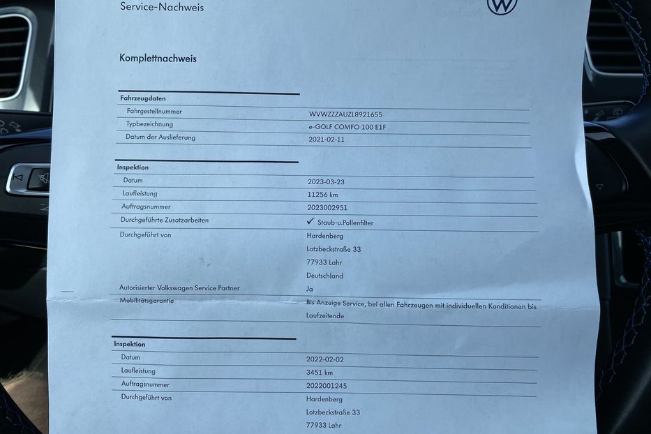 Продам Volkswagen e-Golf Безключовий, 35.8 kWh/136 к.с. 2021 года в Львове