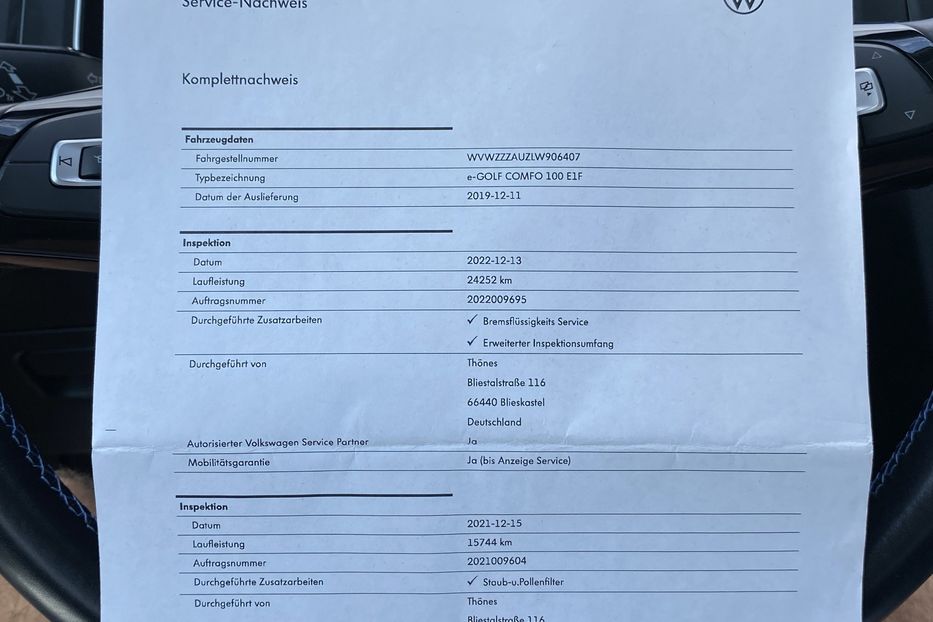 Продам Volkswagen e-Golf ТЕПЛОВИЙ, LED ПАНЕЛЬ 35.8 kWh  2020 года в Львове