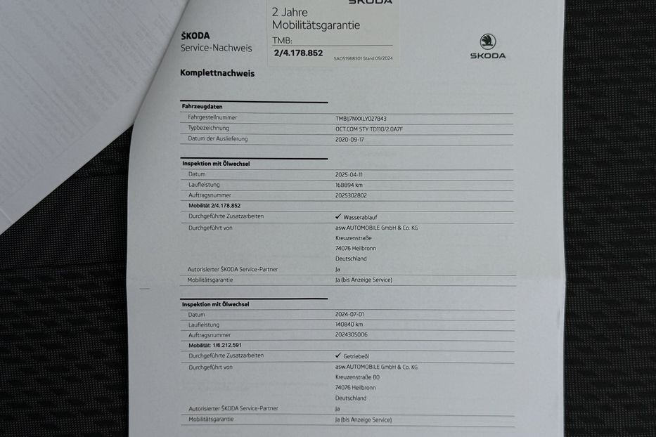 Продам Skoda Octavia А8 2.0 TDI 150к.с АТ ПАНОРАМА 2020 года в Львове