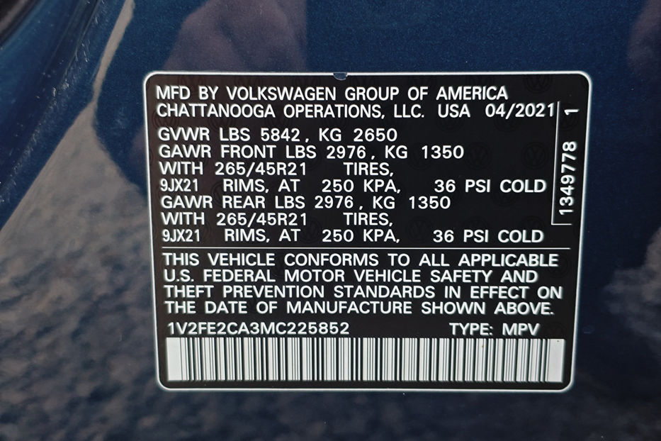 Продам Volkswagen Atlas 3.6 FSI AT (276 к.с.) 4Motion  2021 года в Киеве