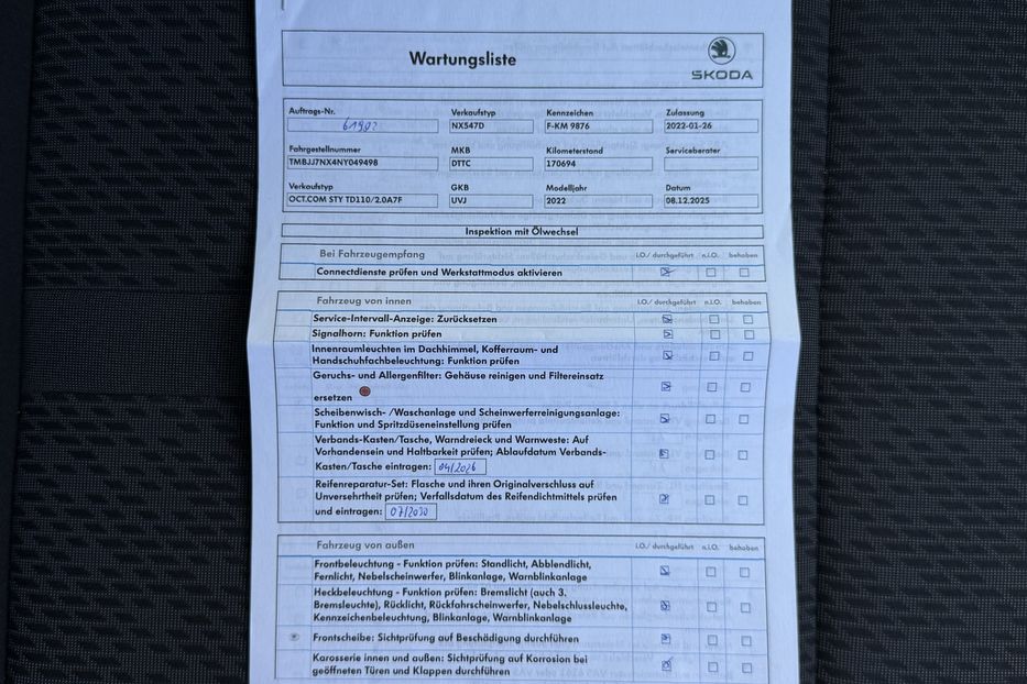Продам Skoda Octavia А8 2.0TDI150кс ПАНОРАМА FULLED 2022 года в Львове